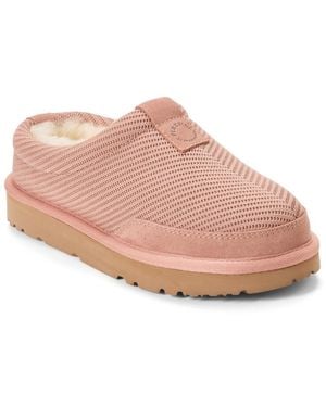 Dearfoams Fireside By Greta Sport Knit Twill Clog Water Repellent Slippers - Pink