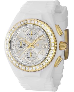 TechnoMarine Tm-121198 Cruise Quartz Chronograph Silver Dial Watch - White