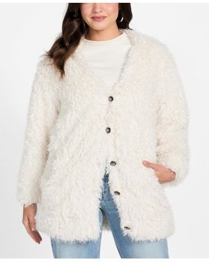 Guess Rose V-neck Jacket - White