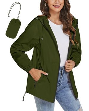 Piscifun Waterproof Lightweight Packable Windbreaker - Green