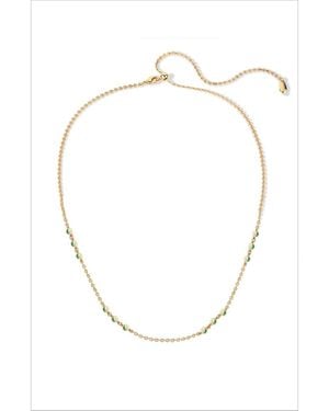 Retro Chic Verdant Whisper Necklace - Metallic