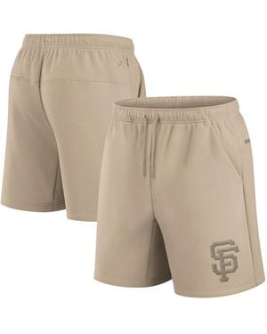Fanatics And San Francisco Giants Elements Super Soft Fleece Shorts - Natural