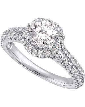 GIA Certified Diamonds Halo Engagement Ring (1-1/4 Ct. T.w. - White