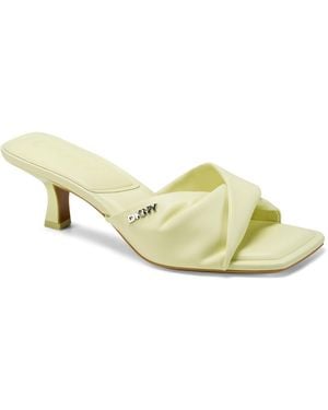 DKNY Jolaine Twist Sandals - Yellow