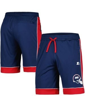 Starter Royal/red New York Giants Vintage-like Fan Favorite Shorts - Blue