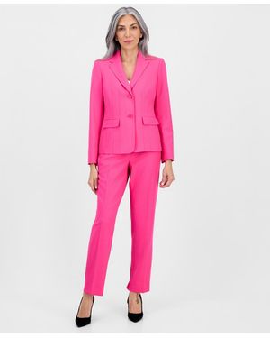 Le Suit Notch-lapel Mid-rise 2 Piece Pantsuit - Pink