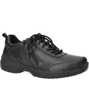 Easy Street Pasilla Slip Resistant Lace-up Sneakers - Black