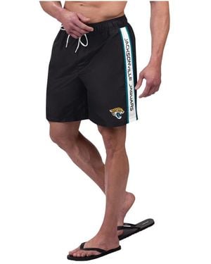 G-III 4Her by Carl Banks Jacksonville Jaguars Streamline Volley Swim Shorts - Black