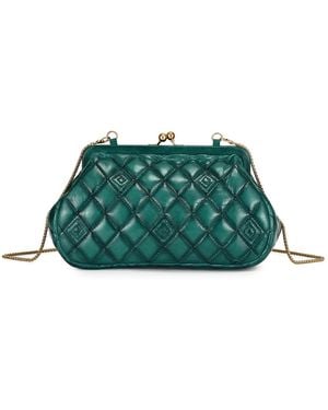 Old Trend Petunia Small Quilted Leather Crossbody Handbag - Green