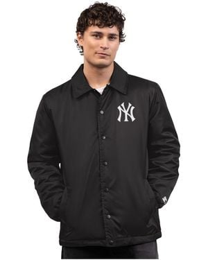 Starter New York Yankees Full-snap Coaches Jacket - Black