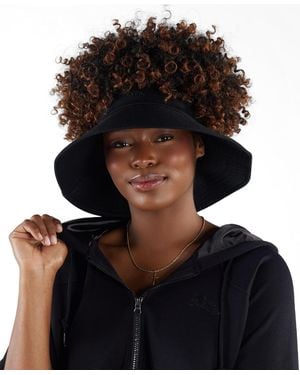 King Apparel Satin Lined Wide Brim Sun Visor - Black