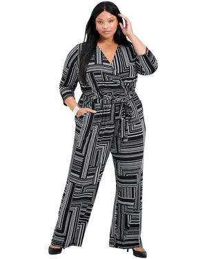 Avenue Mara Wrap Front Jumpsuit - Blue