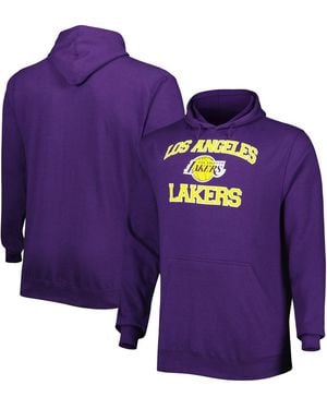Profile Los Angeles Lakers Big And Tall Heart And Soul Pullover Hoodie - Purple