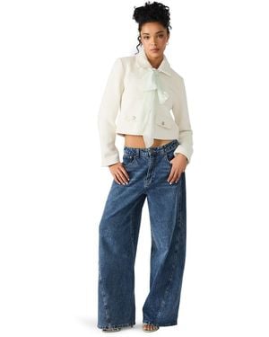 Steve Madden Alise Collared Jacket - Blue