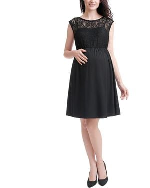 Kimi + Kai Kimi + Kai Maternity Lace Skater Dress - Black