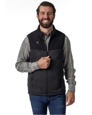 Ororo 4-zone Sweater Heated Fleece Vest - Blue