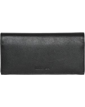 ROOTS Ladies Large Clutch Wallet W/ Removable Checkbook - Black