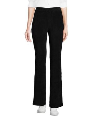 Lands' End Sport Knit High Rise Corduroy Bootcut Pants - Black