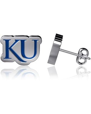 Dayna Designs Kansas Jayhawks Enamel Post Earrings - Blue