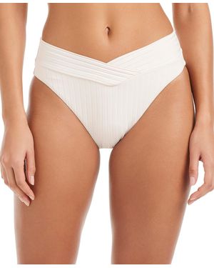 Sanctuary Refresh Ribbed Moderate-coverage Swim Bottoms - White