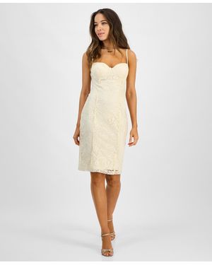 Guess Serene Floral-lace Corset-laced Dress - White