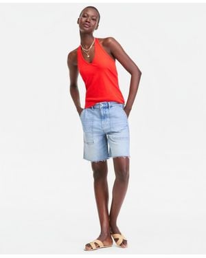 On 34th V-neck Halter Top - Red
