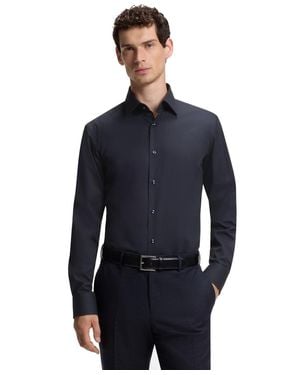 BOSS Boss By Stretch Cotton Regular-fit Dress Shirt - Blue