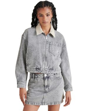 Steve Madden Glacia Denim Jacket - Gray