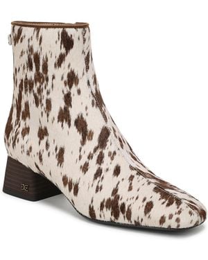 Sam Edelman Paige Zipper Booties - Natural