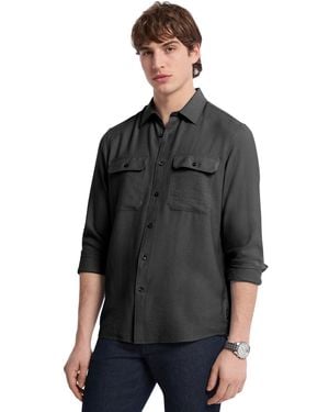 Tシャツ・カットソー Michael Kors LONG SLEEVES LINEN 2 POCKETS OVER SHIRT Michael Kors Long Sleeves Linen 2 Pockets Over Shirt in