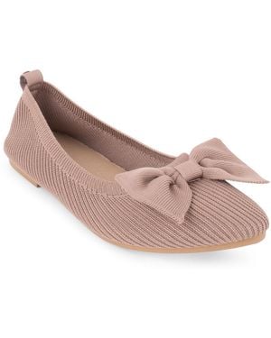 Tahari Monaghan Knit Slip-on Flats - Pink