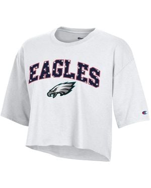 Champion Philadelphia Eagles Cropped T-shirt - White
