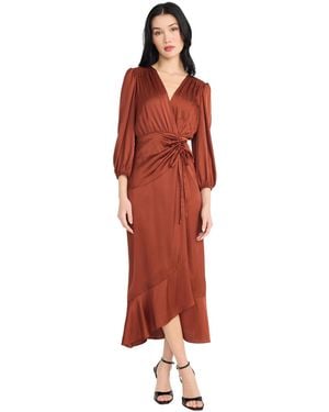Donna Morgan Tiered Skirt Wrap Dress