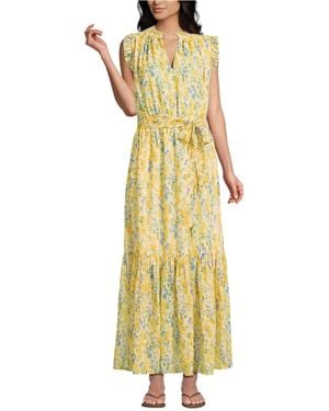 Lands' End Chiffon Maxi Dress - Yellow