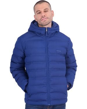 Calvin Klein Hooded Packable Jacket - Blue