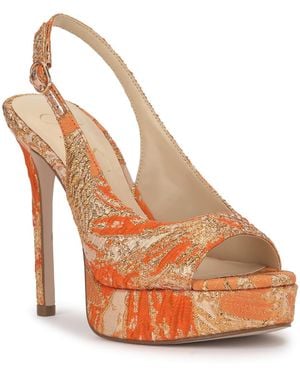Jessica Simpson Sibilla Slingback Platform Stiletto Pumps - Orange