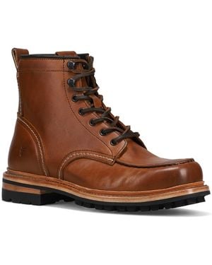 Frye Hudson Round-toe Work Boots - Brown