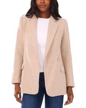 1.STATE Herringbone Long Sleeve Blazer - Natural