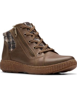 Clarks Collection Caroline Spice Side Zip Booties - Brown