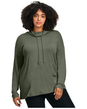 Avenue Addison Cowl Neck Tunic Top - Green