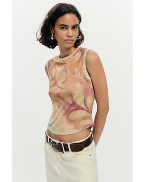 Desigual Sleeveless Knit T-Shirt - Multicolor
