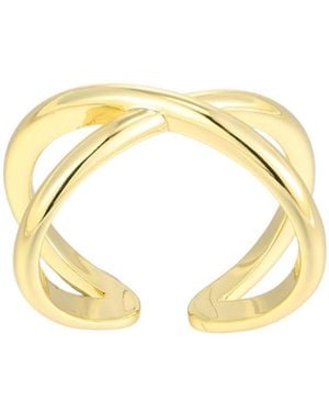 Adornia Criss Cross X Adjustable Toe Ring - Metallic