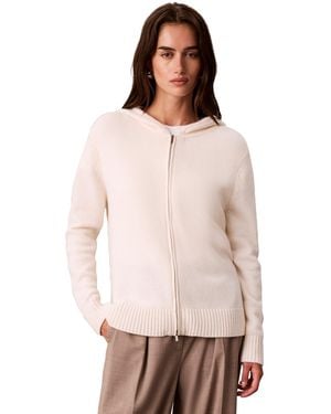 Calvin Klein Lux Zip-up Hoodie Sweater - Pink