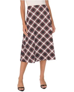 Cece A-line Satin Midi Skirt - Multicolor