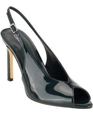 Calvin Klein Dorris Peep Toe High Stiletto Pumps - Black