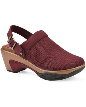 White Mountain Viable Buckle Clogs - Red