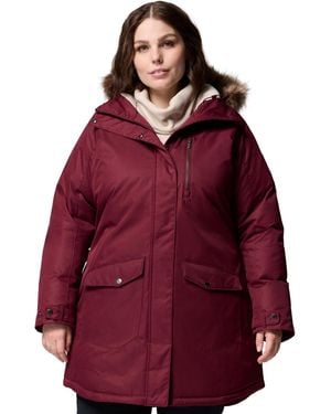 Columbia Plus Size Suttle Mountain Long Insulated Sherpa-lined Jacket - Red
