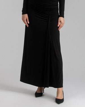 PIETRO BRUNELLI MATERNITY Maternity Ruched Bamboo Jersey Stretch Nike Skirt - Black