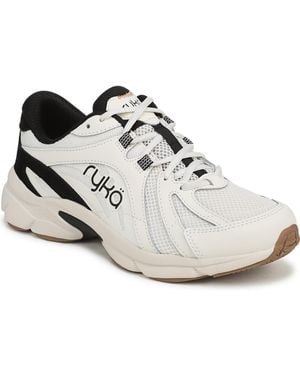 Ryka Skylift Lace Up Walking Sneakers - White