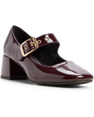 ALDO Baldemar Bock Heel Mary Jane Pumps - Brown